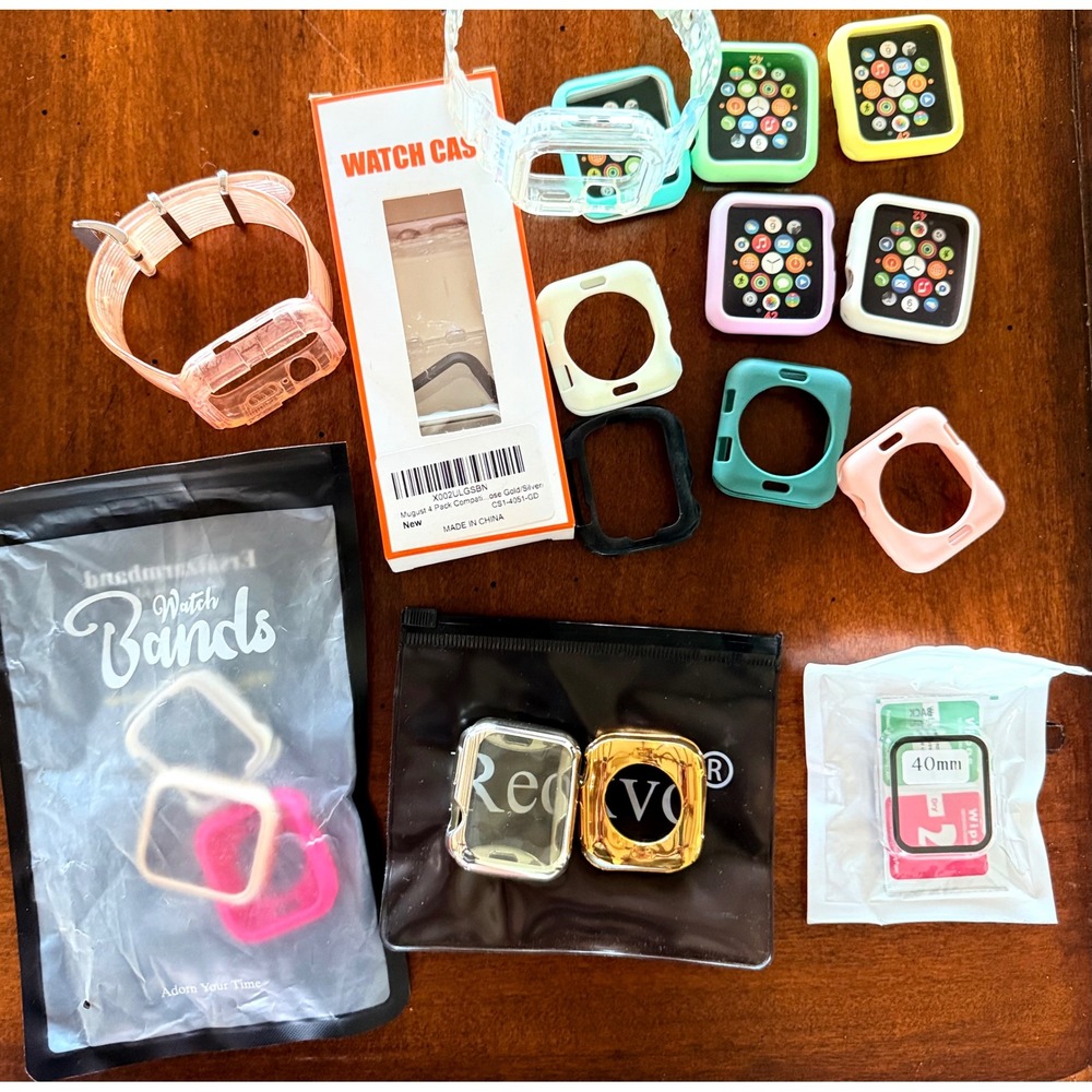Apple Watch Case Lot 15+ Protective Covers Bumpers Guards 40mm Mixed Colors